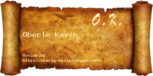 Oberle Kevin névjegykártya