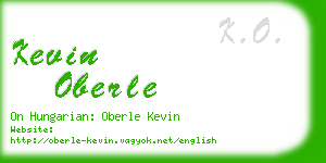 kevin oberle business card